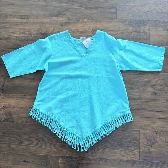NWT Sea Breeze CA Sedona Fringe Cotton Top Small - Picture 7 of 7
